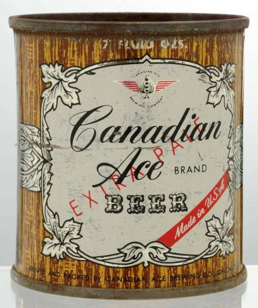 CANADIAN ACE BEER FLAT TOP BEER CAN.              