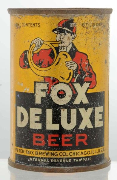 FOX DELUXE BEER 8-OUNCE INSTRUCTIONAL BEER CAN.   