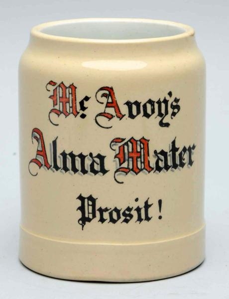 MCAVOYS ALMA MATER BEER MUG.                     