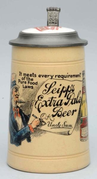 SEIPPS EXTRA PALE BEER UNCLE SAM BEER STEIN.     