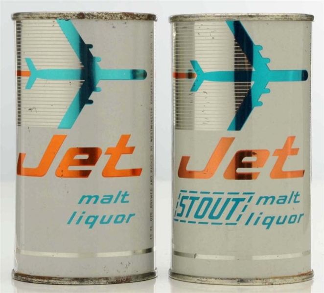 JET MALT LIQUOR & STOUT ML FLAT TOP BEER CANS.    