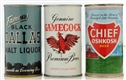 BLACK DALLAS, GAMECOCK, & CHIEF OSHKOSH BEER CANS 