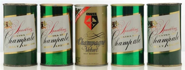 CHAMPALE/CV BEER CANS.                            