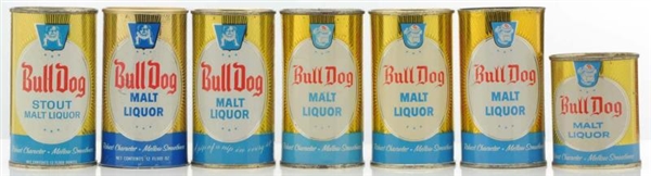 BULL DOG BEER CANS.                               