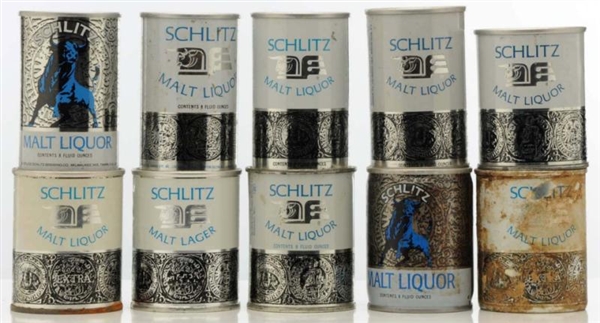 LOT OF 10: SCHLITZ BEER CANS.                     