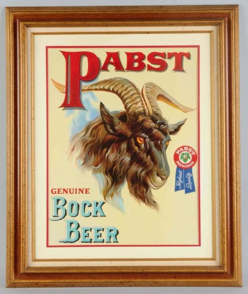 PABST BOCK BEER LITHOGRAPHED POSTER.              