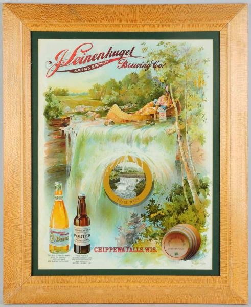 J. LEINENKUGEL SPRING BREWERY LITHOGRAPH.         