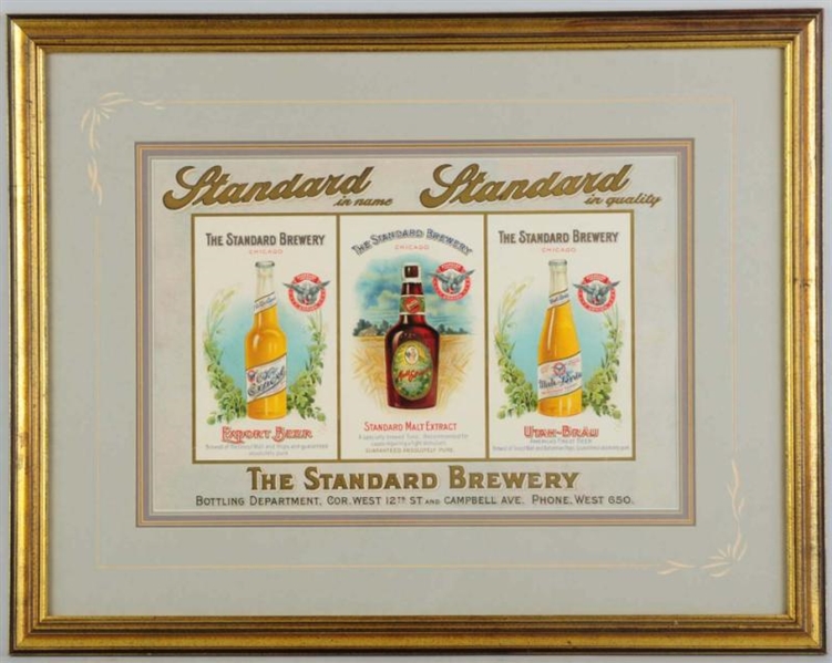 STANDARD BREWERY LABELED BOTTLE LITHOGRAPH.       
