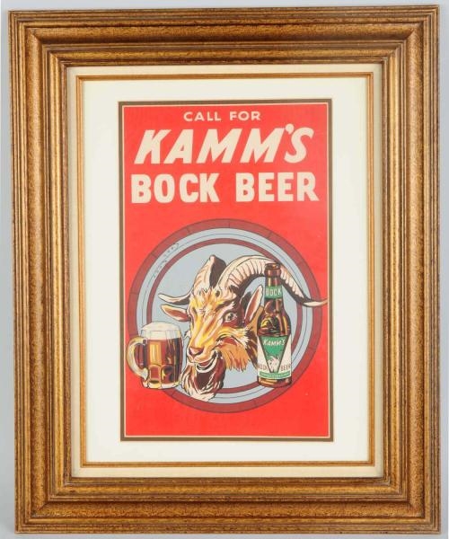 KAMMS BOCK BEER LITHOGRAPH.                      