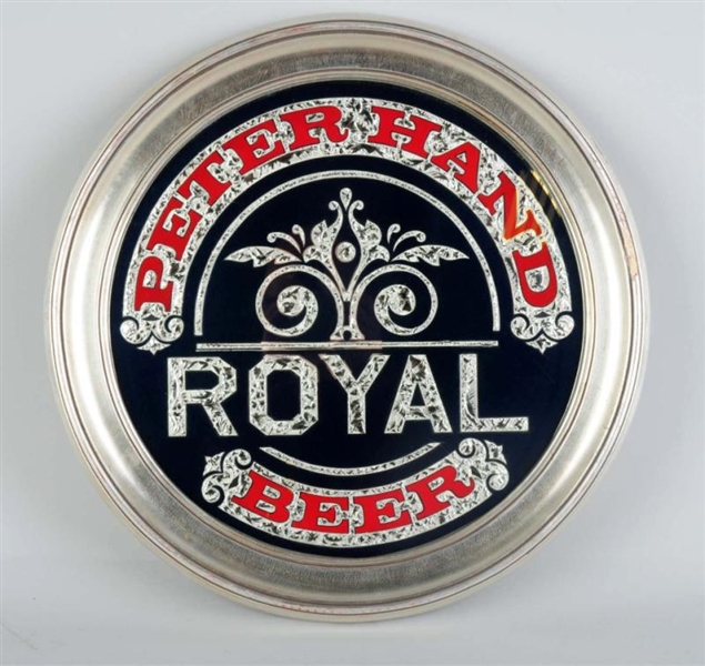 PETER HAND ROYAL BEER REVERSE GLASS SIGN.         