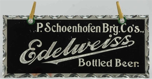 EDELWEISS BOTTLED BEER REVERSE GLASS HANGING SIGN 