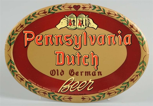 PENNSYLVANIA DUTCH OLD GERMAN BEER TIN SIGN.      