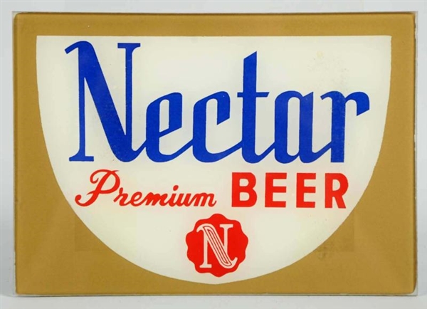 NECTAR BEER REVERSE GLASS SIGN.                   