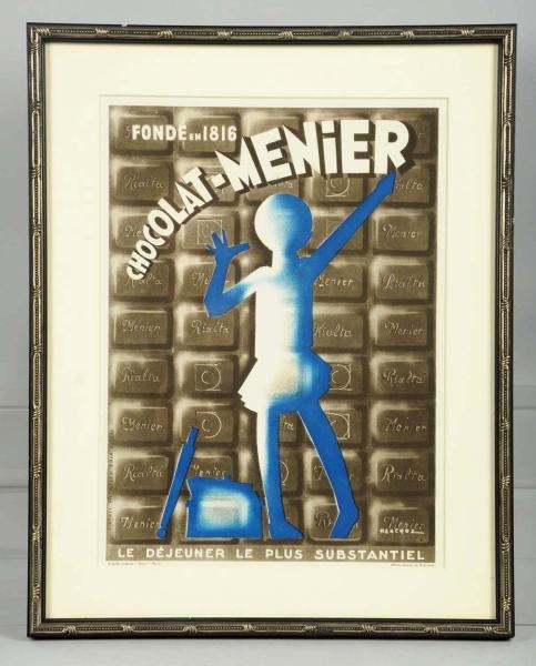 CHOCOLAT-MENIER FRENCH LITHOGRAPHED ADVERTISEMENT 