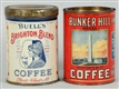 BUNKER HILL & BRIGHTON BLEND 1-LB. COFFEE TINS.   