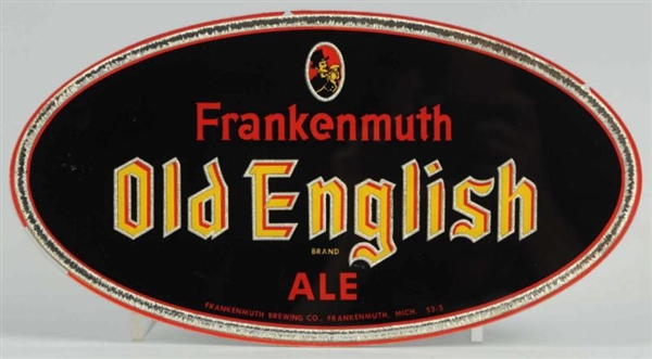 FRANKENMUTH OLD ENGLISH ALE REVERSE GLASS SIGN.   