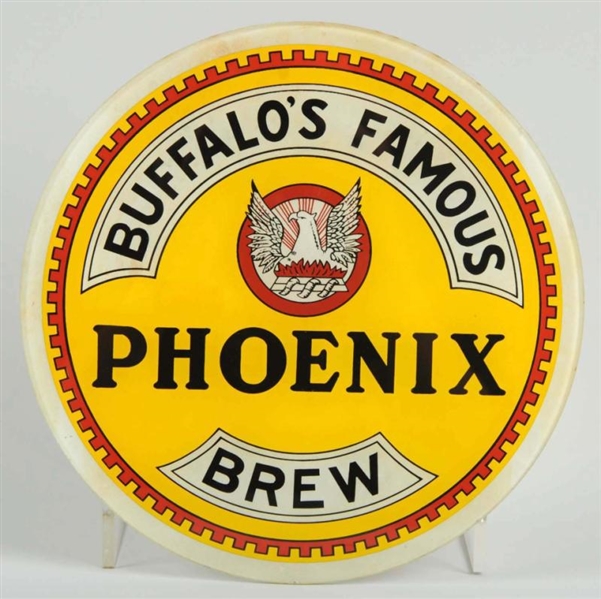 PHOENIX BREW REVERSE GLASS PAINTED SIGN.          