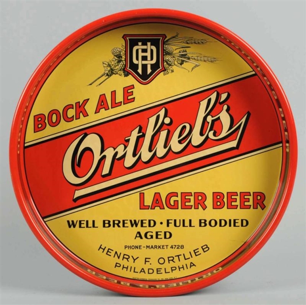 ORTLIEBS BOCK BEER TRAY.                         