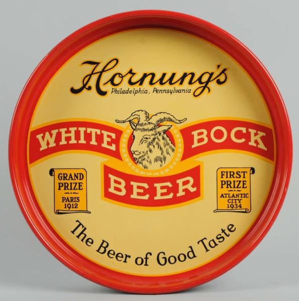 HORNUNGS WHITE BOCK BEER TRAY.                   