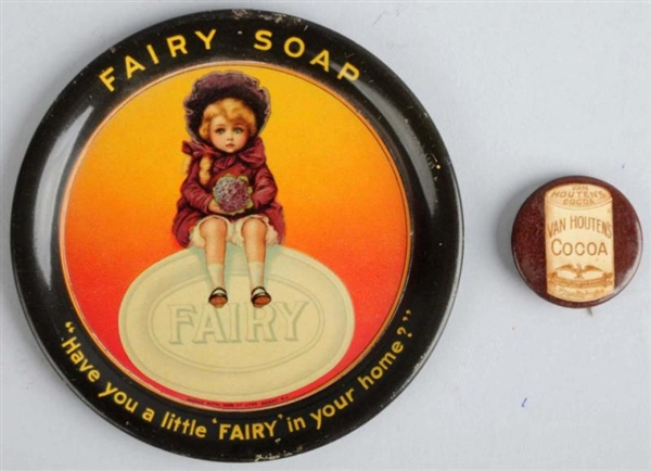 FAIRY SOAP TIP TRAY & VAN HOUTENS COCOA PIN.     