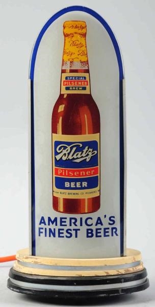 BLATZ PILSENER BEER LIGHT-UP BULLET SIGN.         