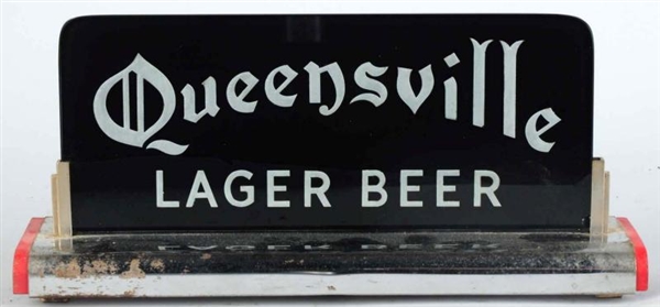 QUEENSVILLE LAGER REVERSE GLASS LIGHT-UP SIGN.    