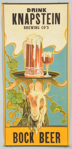 KNAPSTEIN BOCK BEER LITHOGRAPHED POSTER.          