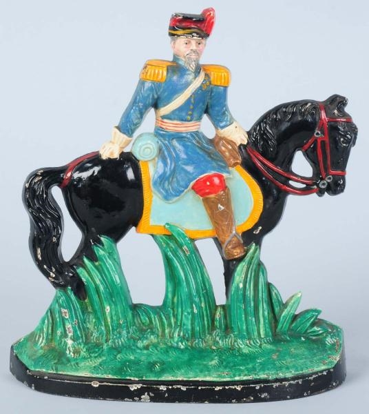 CAST IRON FRENCH SOLDIER DOORSTOP.                