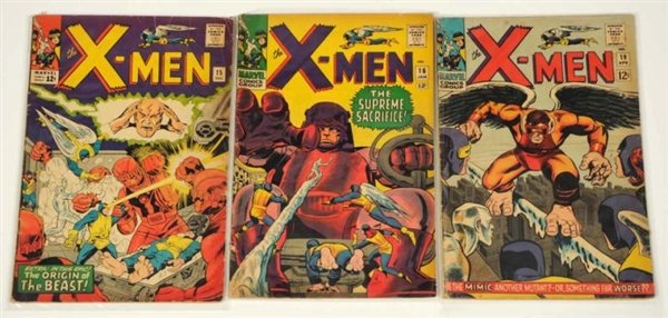 LOT OF 3: X-MEN COMIC BOOKS.                      