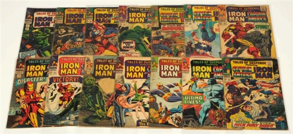 LOT OF 14: IRON MAN & CAPTAIN AMERICA COMIC BOOKS 