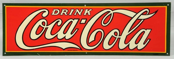 1920S COCA-COLA EMBOSSED TIN SIGN.                