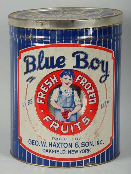 BLUE BOY FRUITS LARGE TIN & LID.                  