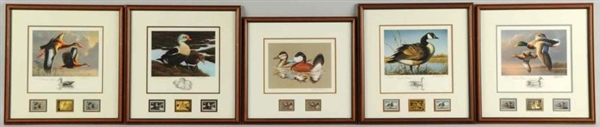 LOT OF 5: DUCK & STAMP PRINTS.                    