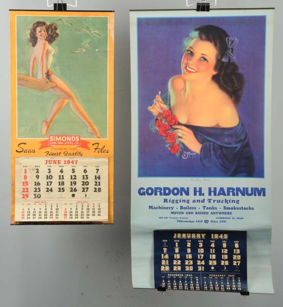 Lot Detail Lot Of 2 Zoe Mozert 1940s Pinup Calendars