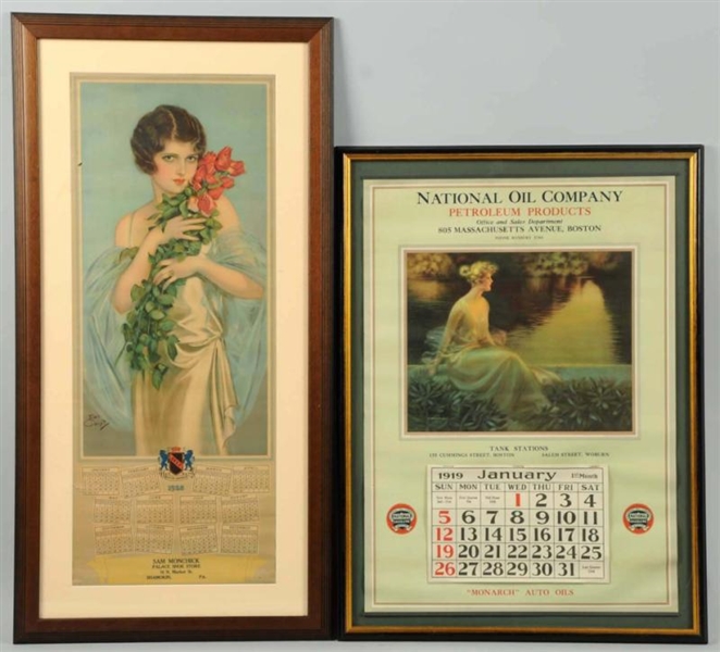 1919 & 1928 PRETTY GIRL CALENDARS.                