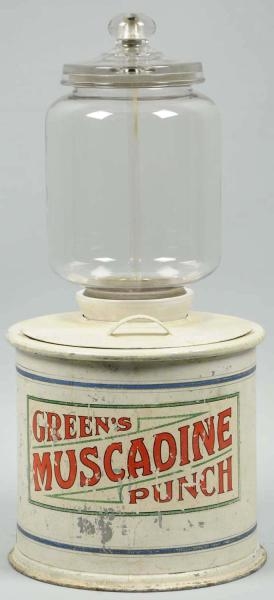 1920S MUSCADINE PUNCH SYRUP DISPENSER.            