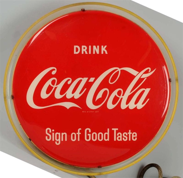 1950S COCA-COLA HALO LIGHTED WALL SIGN.           