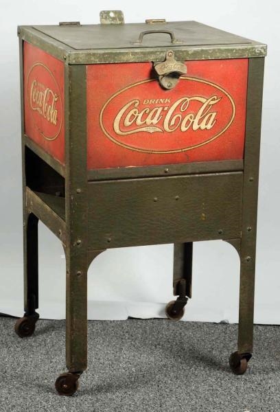 1929 COCA-COLA GLASCOCK SINGLE CASE FLOOR COOLER. 