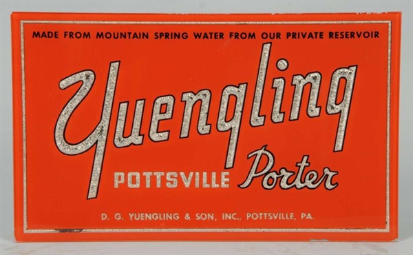 1940S-50S YUENGLING PORTER REVERSE ON GLASS SIGN. 