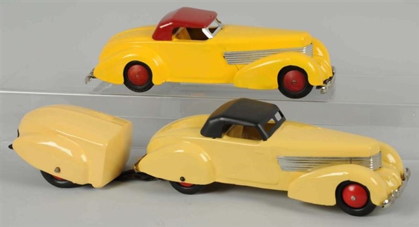 LOT OF 2: PRESSED STEEL WYANDOTTE COUPE AUTO TOYS 