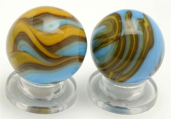 LOT OF 2: CHRISTENSEN FLAME MARBLES.              