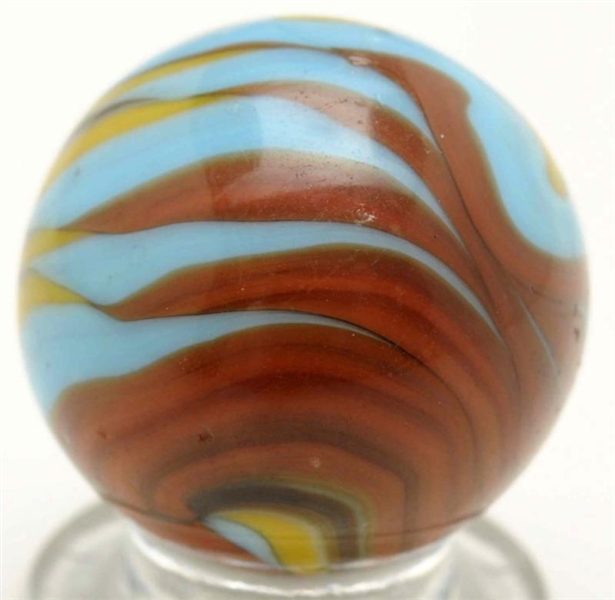 CHRISTENSEN AGATE 4-COLOR FLAME MARBLE.           