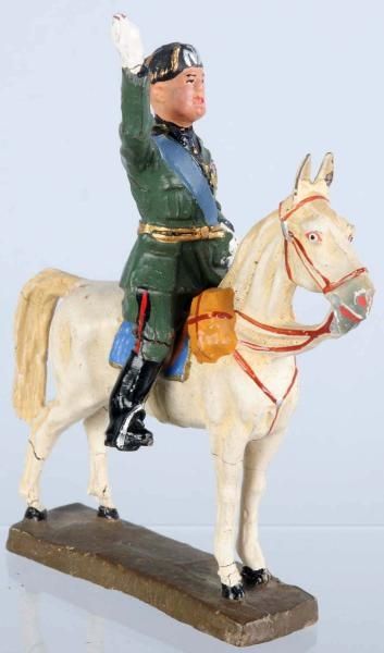 ELASTOLIN MUSSOLINI ON HORSE.                     