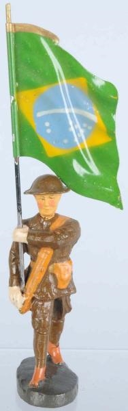ELASTOLIN 7CM BRAZILIAN FLAGMAN.                  