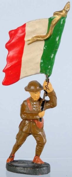 ELASTOLIN ITALIAN FLAG-BEARER EX-HAUSSER ARCHIVES 