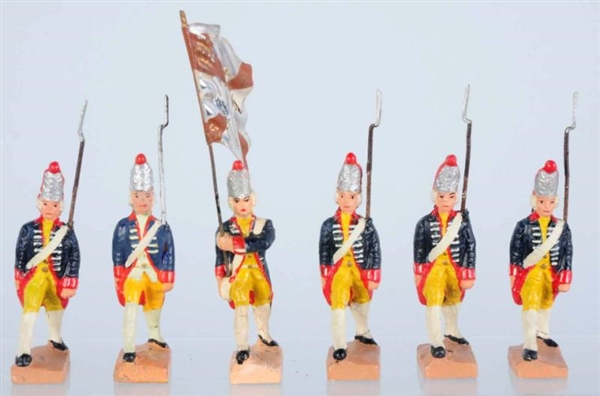 LOT OF 6: LINEOL MARCHING PRUSSIANS.              