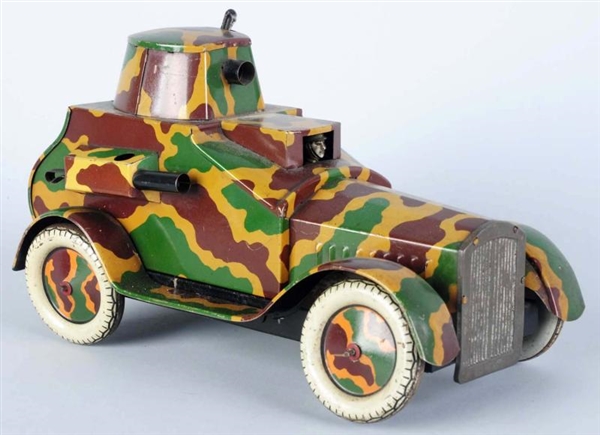 PRE-WAR CLOCKWORK GERMAN ARMORED CAR.             