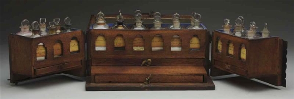 VERY EARLY SWEDISH APOTHECARY CABINET.            