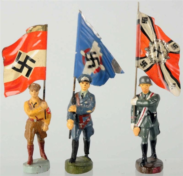 LOT OF 3: GERMAN FLAGBEARERS.                     