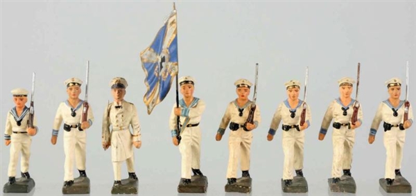LINEOL 7.5CM MARCHING SAILORS IN WHITE.           